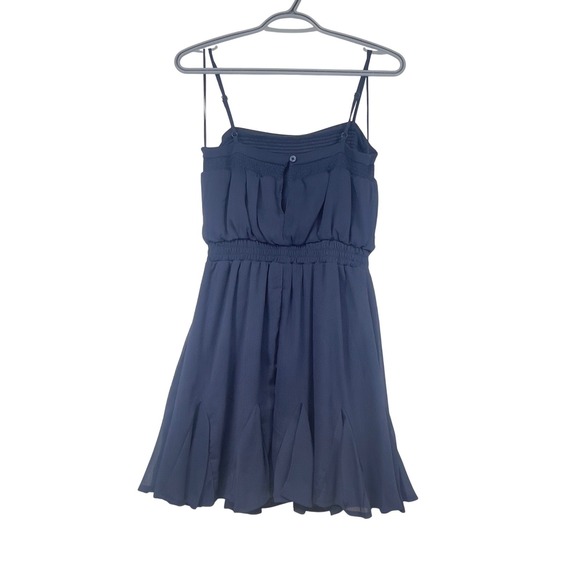 Dresses & Skirts - Mi Ami Navy Blue Dress Sleeveless Drawstring Waist Flared‎ Hem XXS